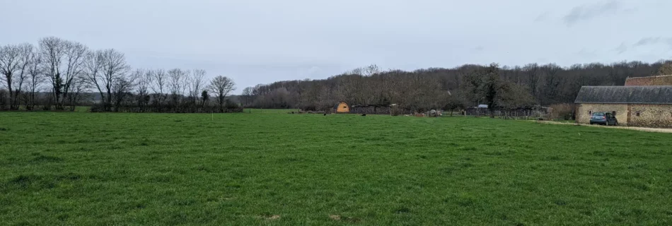 étendue herbe ferme bois neuf à proximité de paris